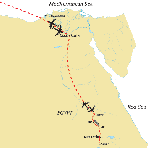 EGYPT EXPLORER 2019 River Cruise Map